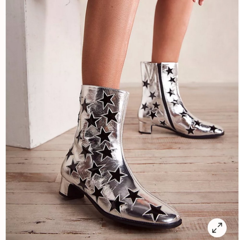 Mercury Metallic Ankle Boots Jeffrey Campbell